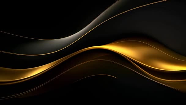 Black Luxury Corporate Background Golden Lines — Stock videók