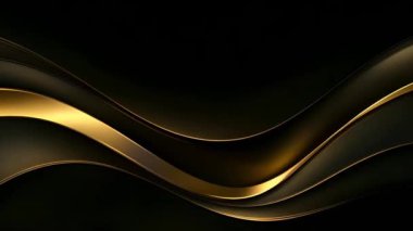 Black luxury corporate background with golden lines