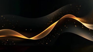 Black luxury corporate background with golden lines