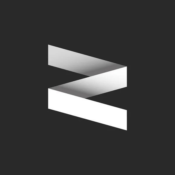 Cesur Harf Logo Kırık Çizgi Sembolü Tasarım Fikri Kağıt Kesiği — Stok Vektör