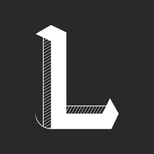 Artwork Monogram Letter Calligraphy Logo Effect Gothic Style Mark Typography — Stock Vector