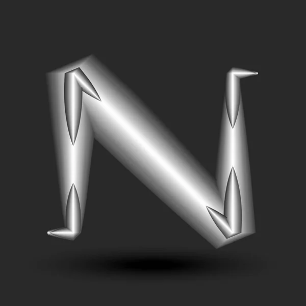 Letter Logo Creative Monogram Shadows Monochrome Calligraphy Mark Design Typography — Stock Vector