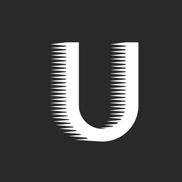 Monograma Letra Logotipo Com Efeito Movimento Rápido Identidade Criativo Tecnologia — Vetor de Stock