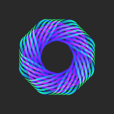 Fraktal, ince iç içe geçmiş çizgilerin detaylı çember yapısını içeren yuvarlak geometrik bir şekildir..