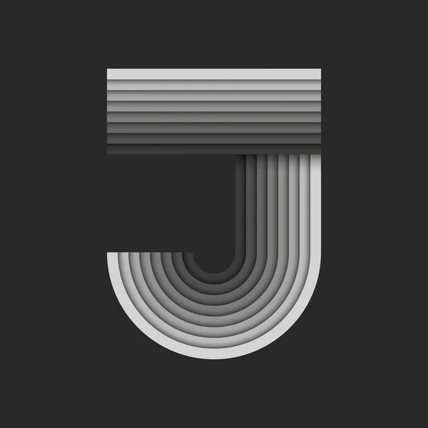 Τολμηρό Γράμμα Λογότυπο Γκρι Παράλληλες Ρίγες Δημιουργικά Στρώματα Μοτίβο Γεωμετρικά — Διανυσματικό Αρχείο
