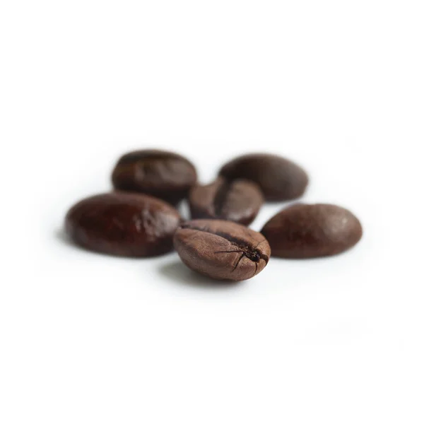 白底咖啡豆研磨分离 — 图库照片