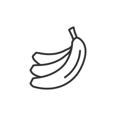 Düzenlenebilir felçli muz çizgisi simgesi. Meyve sembolü. Vektör illüstrasyonu.
