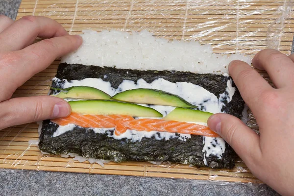Cooking Sushi First Person — Stock Photo, Image