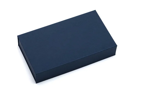 Box Dark Blue White Background — Stock Photo, Image