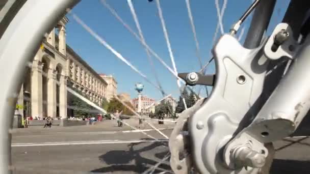 Kyiv Ukrayna Ağustos 2022 Khreshhatyk Caddesi Nde Sergilenen Yıkılmış Rus — Stok video