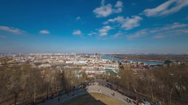 Disfrute Hermoso Día Soleado Kiev Con Este Cautivador Lapso Tiempo — Vídeo de stock