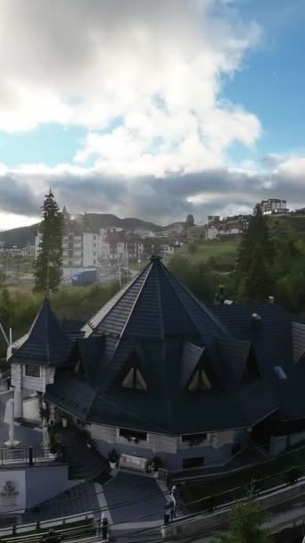 Timelapse Του Τοπίου Από Ένα Μπαλκόνι Του Ξενοδοχείου Στο Bukovel — Αρχείο Βίντεο