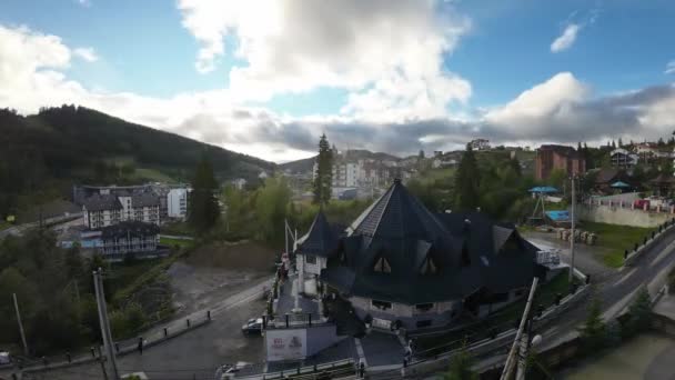 Timelapse Του Τοπίου Από Ένα Μπαλκόνι Του Ξενοδοχείου Στο Bukovel — Αρχείο Βίντεο