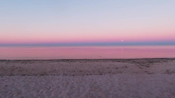 Ранним Утром Море Полное Спокойствие Сценарий — стоковое видео
