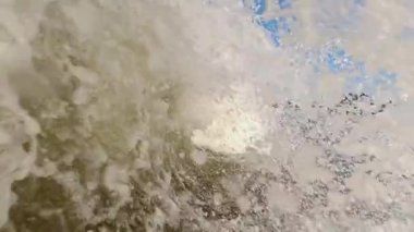 Slow Motion Waves and Splash at the Beach. Deniz Burnu
