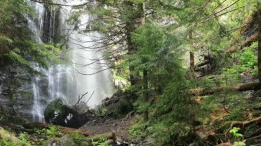 Bu pitoresk şelale uzak bir ormanlık alanda zarif bir şekilde akıyor, el değmemiş doğal güzelliğin çarpıcı bir manzarasını sunuyor. Pan