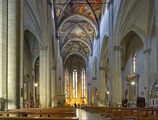 Tuscany Italy Arezzo Cathedral Cattedrale Донато Єтро Римо Католицький Собор — стокове фото
