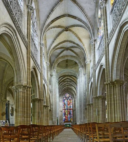 Коллегиальная Церковь Нотр Дам Андели Norfely France Лицензионные Стоковые Изображения