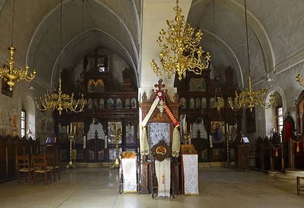 Kyrkan Legendariska Moni Arkadiou Kloster Kreta Grekland — Stockfoto