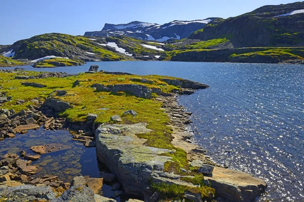 Aurlandsfjellet Національний Мальовничий Маршрут Норвегії — стокове фото