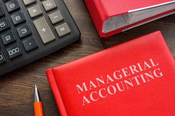 Book Managerial Accounting Info Calculator Folder — Stock Photo, Image