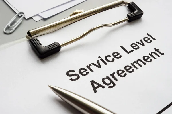 Service level agreement SLA ready for signing.