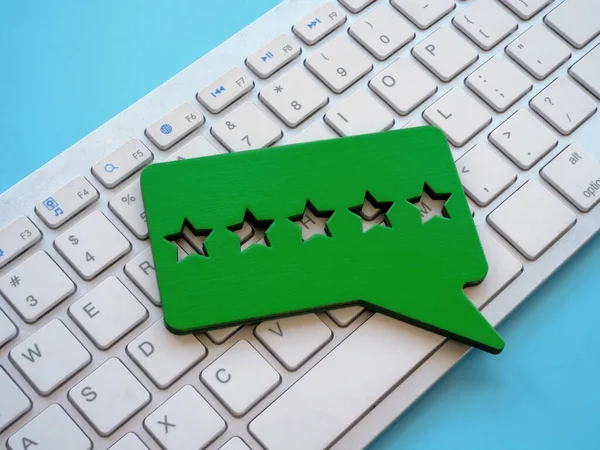 Keyboard Plate Five Stars Review — Stock Photo, Image