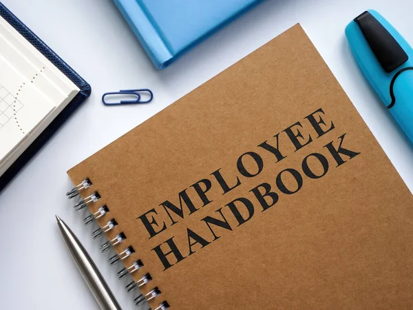Employee Handbook Notepads Pen — Stock Photo, Image