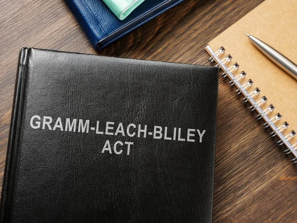 Gramm Leach Bliley Act Glba Pero Notebooky Poblíž — Stock fotografie