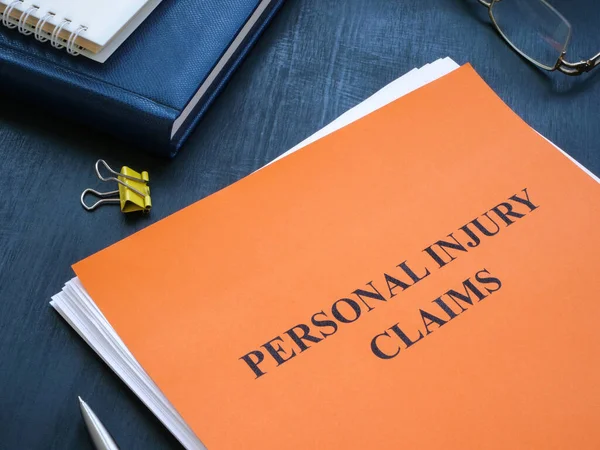 Stack Papers Personal Injury Claims Table — Stock Photo, Image