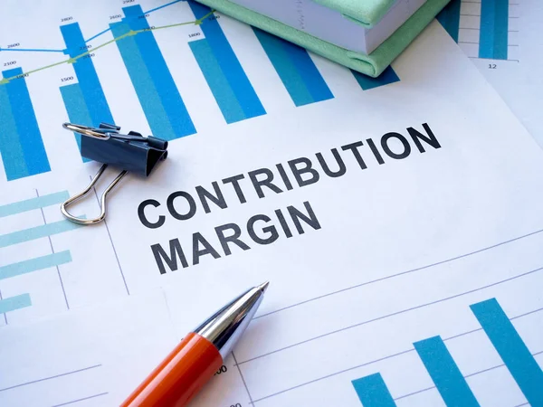Documentos Con Cálculo Del Margen Contribución Gráficos Financieros —  Fotos de Stock