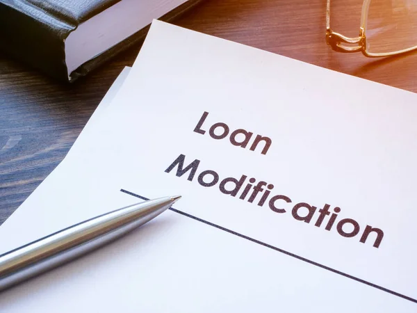 Papers Loan Modification Table — Stock Photo, Image