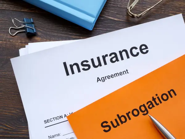 Insurance Agreement Document Subrogation — Stock Photo, Image