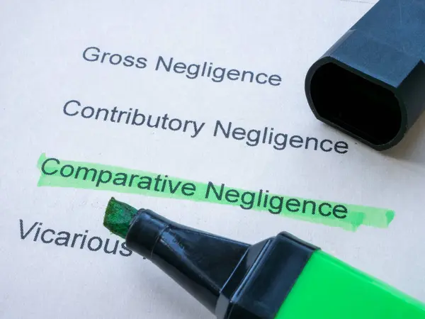Inscription Comparative Negligence Highlighted Marker Royalty Free Stock Photos