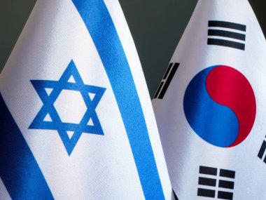 İsrail ve Güney Kore 'nin küçük bayrağı.