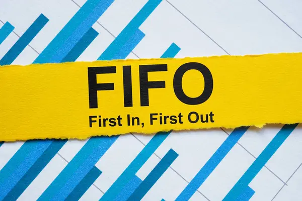 Graph Stripe Inscription Fifo First First Out Stock Picture