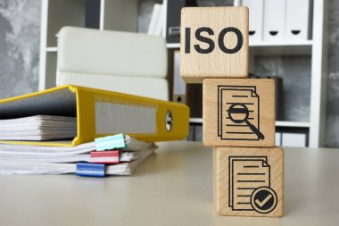 ISO sertifikasını sembolize ediyor. Kalite standartları.