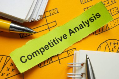 Grafikler ve rekabetçi ifade analizleri. Pazar araştırması ve iş stratejisi.