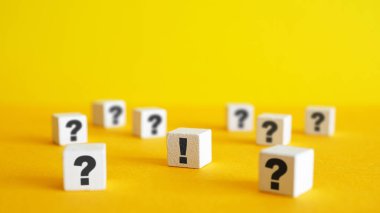 Soru ve ünlem işaretleri. Sorun çözme kavramı.