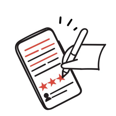 El çizimi karalama kişi kalem çizimi ile eleştiri geri bildirim yıldızı yazın