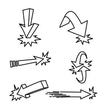 karalama oku simgesi hedef çizgi filmi vur