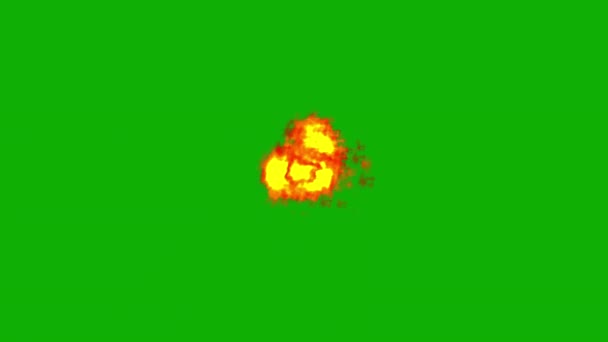 Fire Energy Motion Graphics Mit Grünem Hintergrund — Stockvideo