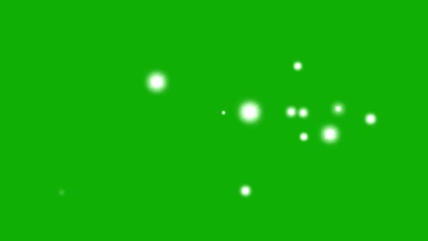 Glühende Sterne Bewegungsgrafik Mit Grünem Hintergrund — Stockvideo