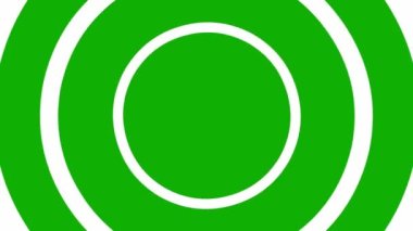 Çemberler yeşil ekran arkaplanlı merkez hareket grafiklerine doğru küçülüyor