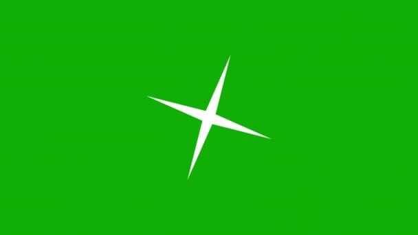Estrellas Brillantes Gráficos Movimiento Con Fondo Pantalla Verde — Vídeos de Stock