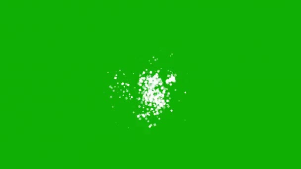 ピクセルは緑の画面の背景とモーショングラフィックスを火花 — ストック動画