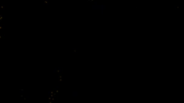 Падіння Графіки Руху Метеоритів Простим Чорним Тлом — стокове відео