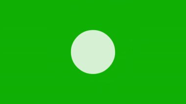 Büyüyen beyaz dairesel dalgalar yeşil ekran arkaplanlı hareket grafikleri