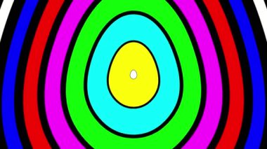 Renkli oval şekillerin genişletilmesi hareket grafik arkaplanı