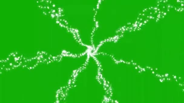 Glitter Deeltjes Patroon Beweging Graphics Met Groen Scherm Achtergrond — Stockvideo